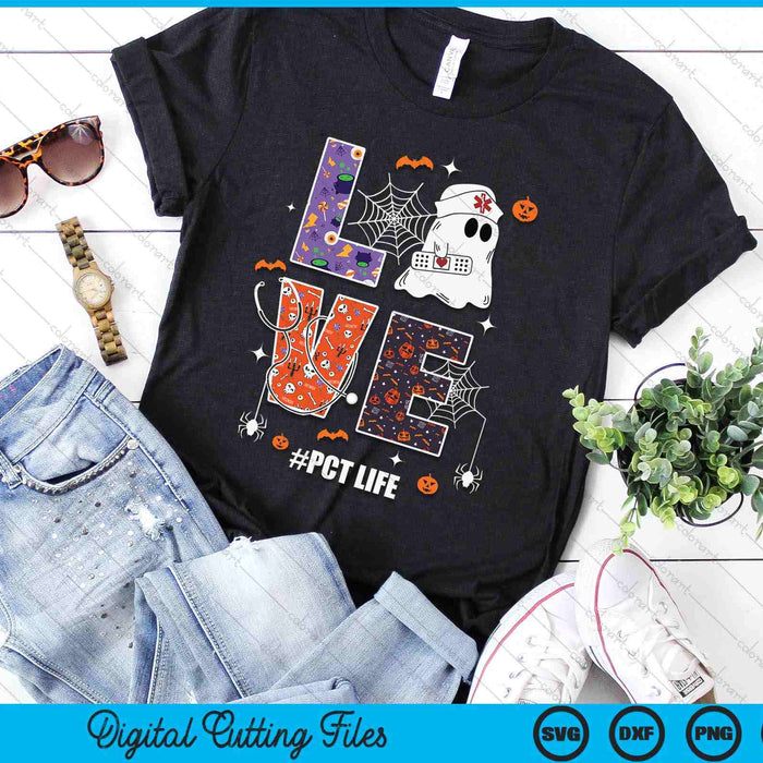 Love Patient Care Technician PCT Nurse Life Halloween SVG PNG Digital Cutting Files Love Patient Care Technician PCT Nurse Life Halloween SVG PNG Digital Cutting Files