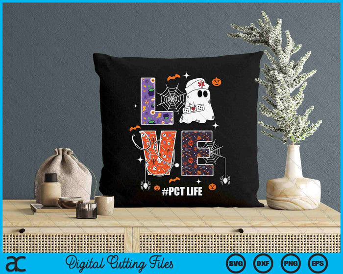 Love Patient Care Technician PCT Nurse Life Halloween SVG PNG Digital Cutting Files Love Patient Care Technician PCT Nurse Life Halloween SVG PNG Digital Cutting Files