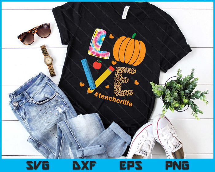Love Teacher Pumpkin Leopard Fall Autumn Thanksgiving SVG PNG Digital Printable Files Love Teacher Pumpkin Leopard Fall Autumn Thanksgiving SVG PNG Digital Printable Files
