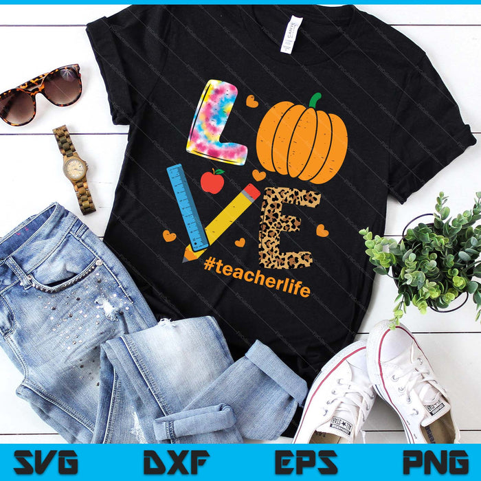 Love Teacher Pumpkin Leopard Fall Autumn Thanksgiving SVG PNG Digital Printable Files Love Teacher Pumpkin Leopard Fall Autumn Thanksgiving SVG PNG Digital Printable Files