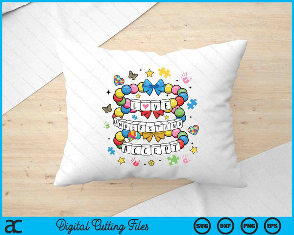 Love Understand Accept Autism Mama SVG PNG Digital Printable Files