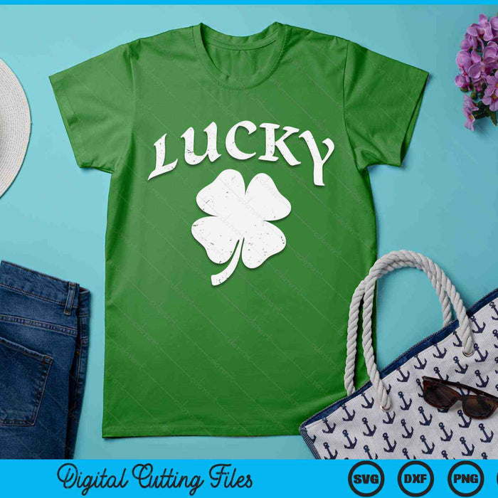 Lucky shamrock St Patrick's day SVG PNG Digital Cutting Files