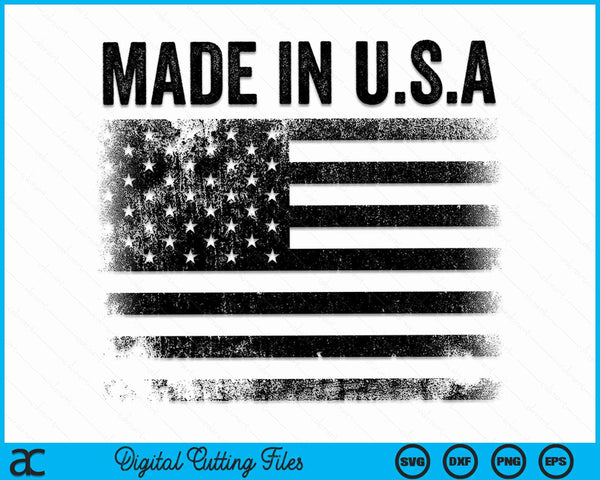 Made In USA American Flag Patriotic 4th Of July SVG PNG Digital Printable Files