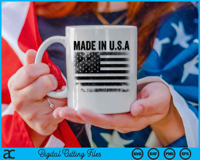 Made In USA American Flag Patriotic 4th Of July SVG PNG Digital Printable Files Made In USA American Flag Patriotic 4th Of July SVG PNG Digital Printable Files