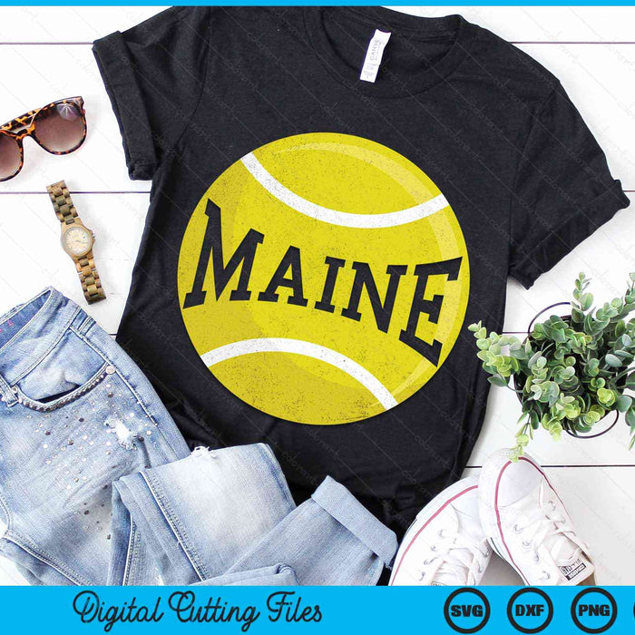 Maine Tennis Fan SVG PNG Digital Cutting Files Maine Tennis Fan SVG PNG Digital Cutting Files
