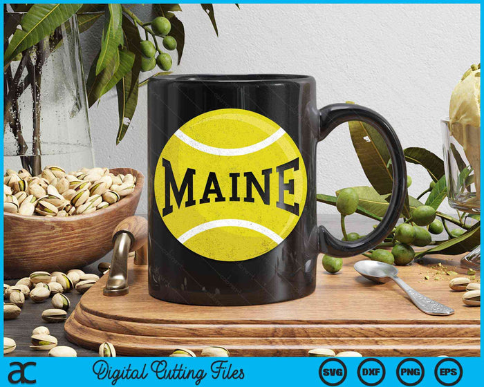 Maine Tennis Fan SVG PNG Digital Cutting Files Maine Tennis Fan SVG PNG Digital Cutting Files