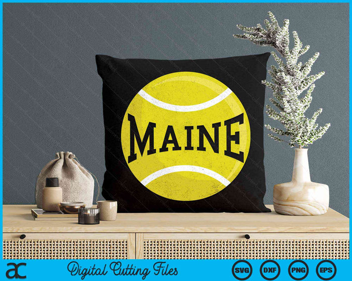 Maine Tennis Fan SVG PNG Digital Cutting Files Maine Tennis Fan SVG PNG Digital Cutting Files