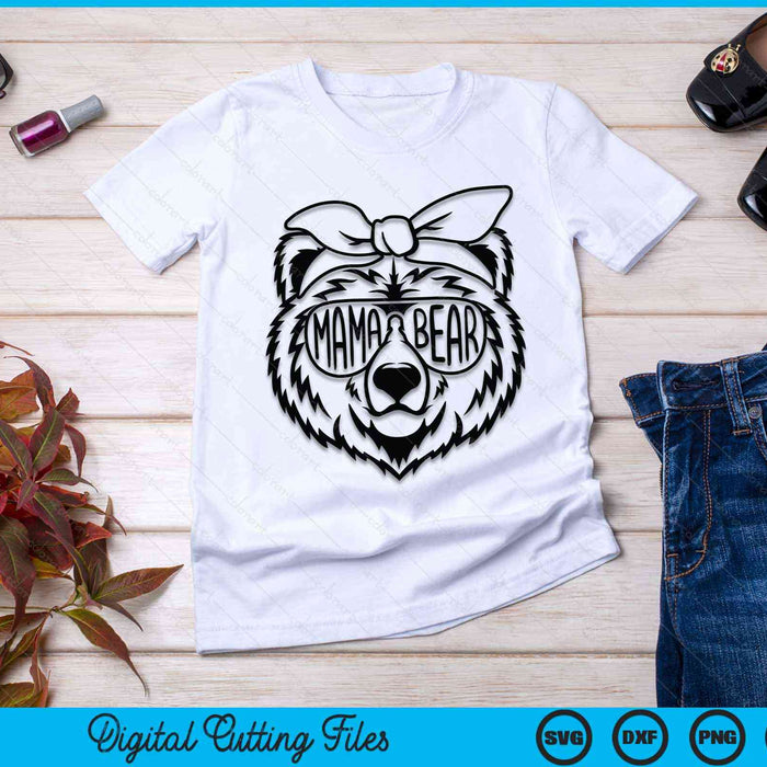 Mama Bear With Bandana Mama Bear SVG PNG Digital Cutting Files Mama Bear With Bandana Mama Bear SVG PNG Digital Cutting Files