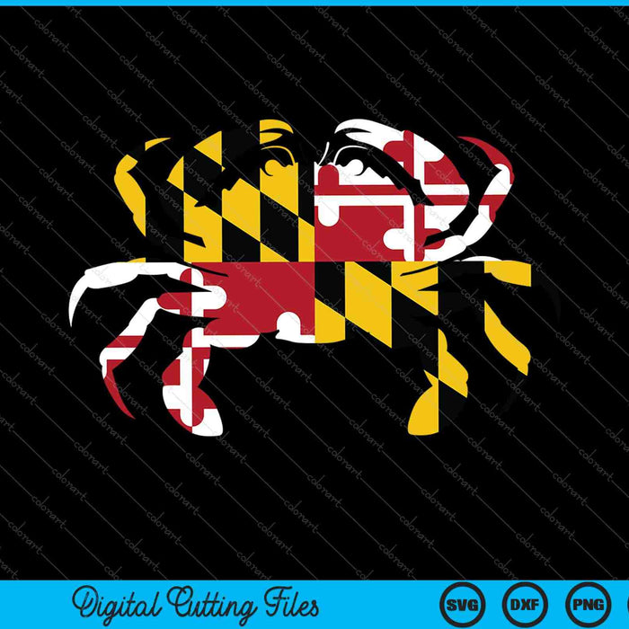 Maryland Crab State Pride Flag SVG PNG Cutting Printable Files