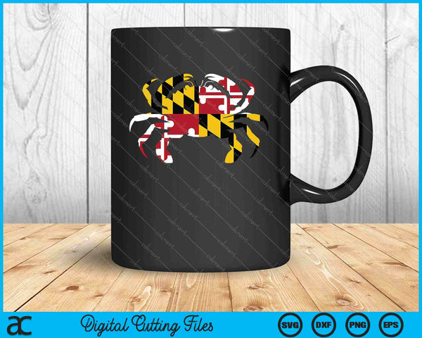 Maryland Crab State Pride Flag SVG PNG Cutting Printable Files