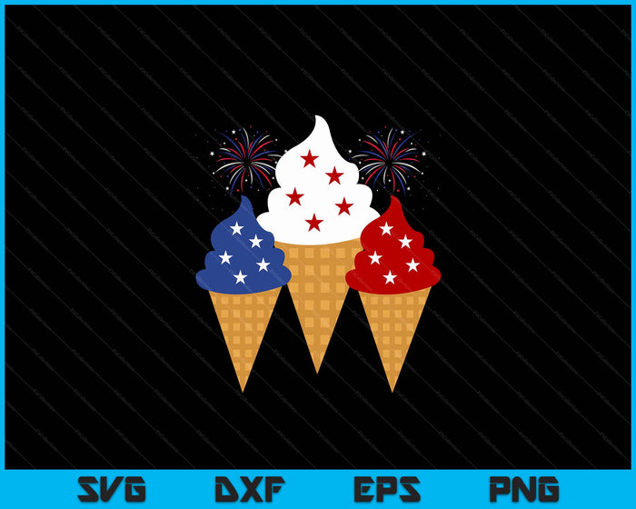 Memorial Day 4th Of July Holiday Patriotic Ice Cream Cones SVG PNG Digital Cutting Files Memorial Day 4th Of July Holiday Patriotic Ice Cream Cones SVG PNG Digital Cutting Files