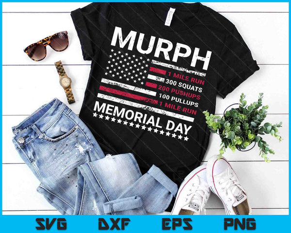 Memorial Day Murph Workout Challenge Murph SVG PNG Digital Printable Files