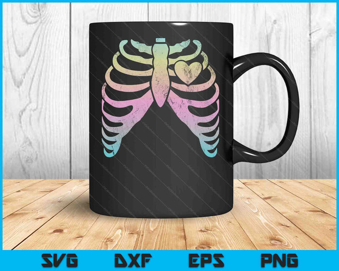 Menhera Kei Kawaii Pastel Goth Aesthetic Rib Cage & Heart SVG PNG Digital Printable Files Menhera Kei Kawaii Pastel Goth Aesthetic Rib Cage & Heart SVG PNG Digital Printable Files