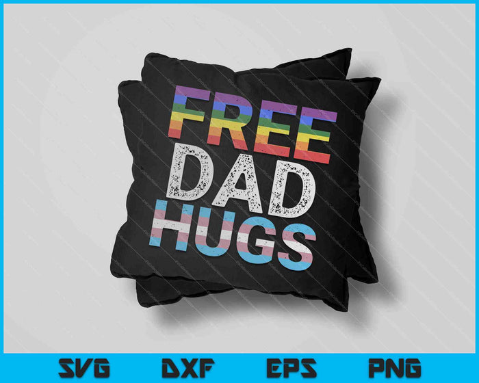 Mens Free Dad Hugs LGBTQ Gay Pride Month SVG PNG Cutting Printable Files