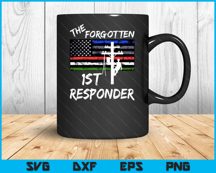 Mens The Forgotten First Responder Tribute To Electrical Lineman SVG PNG Digital Cutting Files Mens The Forgotten First Responder Tribute To Electrical Lineman SVG PNG Digital Cutting Files