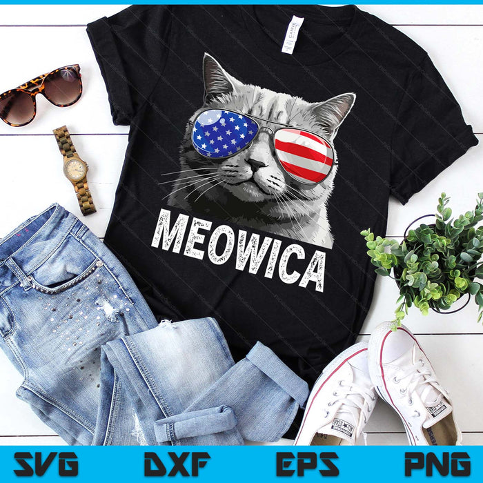 Meowica Cat 4th Of July Merica USA American Flag SVG PNG Digital Printable Files Meowica Cat 4th Of July Merica USA American Flag SVG PNG Digital Printable Files