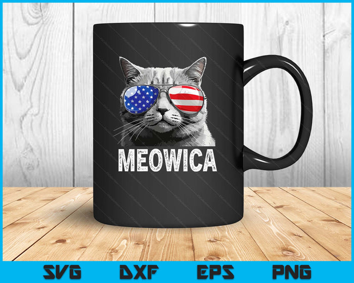 Meowica Cat 4th Of July Merica USA American Flag SVG PNG Digital Printable Files Meowica Cat 4th Of July Merica USA American Flag SVG PNG Digital Printable Files