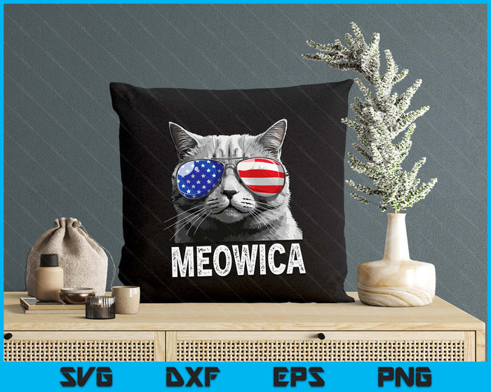 Meowica Cat 4th Of July Merica USA American Flag SVG PNG Digital Printable Files Meowica Cat 4th Of July Merica USA American Flag SVG PNG Digital Printable Files