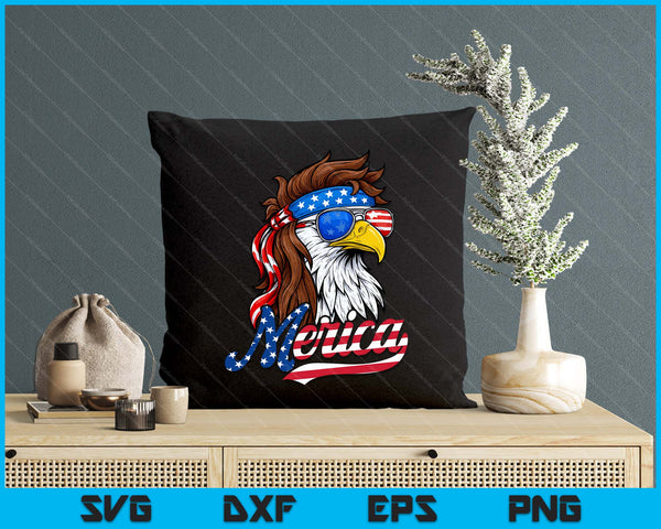 Merica Patriotic USA Eagle Of Freedom 4th Of July SVG PNG Digital Printable Files