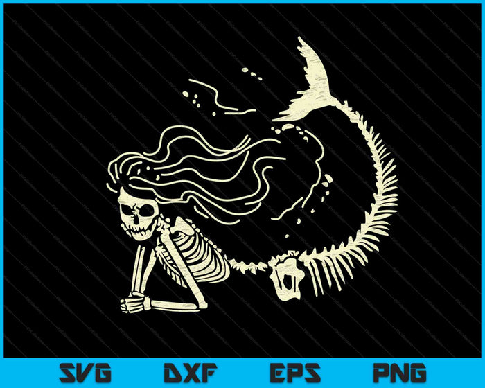 Mermaid Skeleton Cute Halloween Costume SVG PNG Digital Cutting Files Mermaid Skeleton Cute Halloween Costume SVG PNG Digital Cutting Files