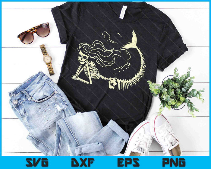 Mermaid Skeleton Cute Halloween Costume SVG PNG Digital Cutting Files Mermaid Skeleton Cute Halloween Costume SVG PNG Digital Cutting Files
