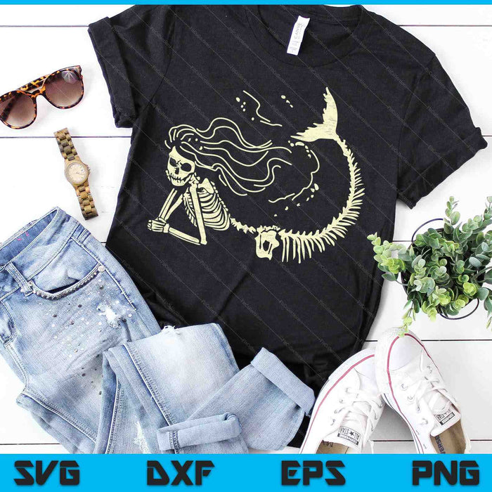 Mermaid Skeleton Cute Halloween Costume SVG PNG Digital Cutting Files Mermaid Skeleton Cute Halloween Costume SVG PNG Digital Cutting Files
