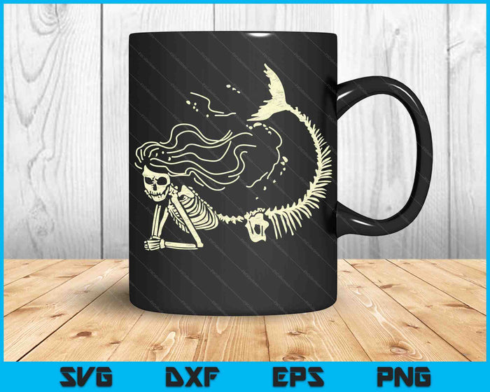 Mermaid Skeleton Cute Halloween Costume SVG PNG Digital Cutting Files Mermaid Skeleton Cute Halloween Costume SVG PNG Digital Cutting Files