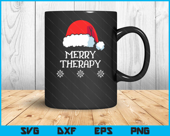 Merry Therapy Christmas Physical or Occupational Therapy SVG PNG Digital Cutting Files