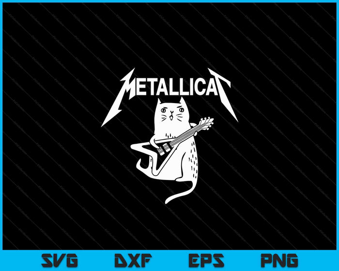 Mettalicat Rock Band Gitaar Grappige Kerst SVG PNG Digitale Snijbestanden Mettalicat Rock Band Gitaar Grappige Kerst SVG PNG Digitale Snijbestanden