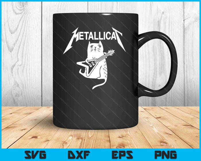 Mettalicat Rock Band Gitaar Grappige Kerst SVG PNG Digitale Snijbestanden Mettalicat Rock Band Gitaar Grappige Kerst SVG PNG Digitale Snijbestanden