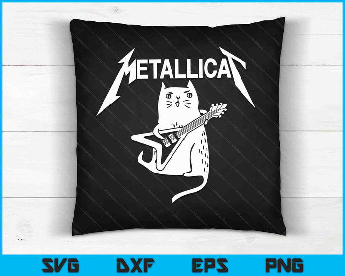 Mettalicat Rock Band Gitaar Grappige Kerst SVG PNG Digitale Snijbestanden Mettalicat Rock Band Gitaar Grappige Kerst SVG PNG Digitale Snijbestanden