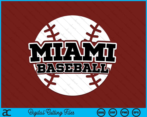 Miami Baseball Block Font SVG PNG Digital Cutting Files