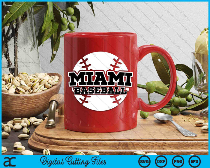 Miami Baseball blok lettertype SVG PNG digitale snijbestanden Miami Baseball blok lettertype SVG PNG digitale snijbestanden