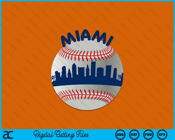 Miami Baseball Team Fans of Space City SVG PNG Cutting Printable Files