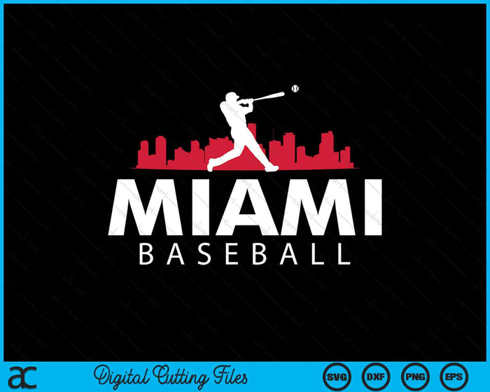 Miami Baseball Vintage Minimalist Retro Baseball Lover SVG PNG Digital Printable Files Miami Baseball Vintage Minimalist Retro Baseball Lover SVG PNG Digital Printable Files