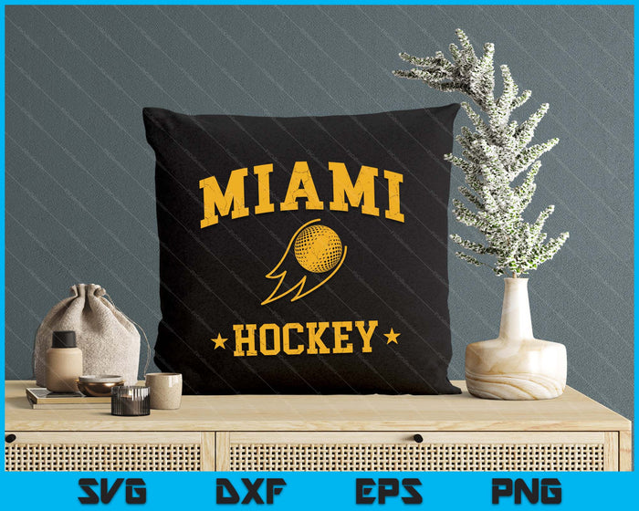 Miami Hockey Vintage Gameday Retro Hockey Lover SVG PNG Digital Printable Files Miami Hockey Vintage Gameday Retro Hockey Lover SVG PNG Digital Printable Files