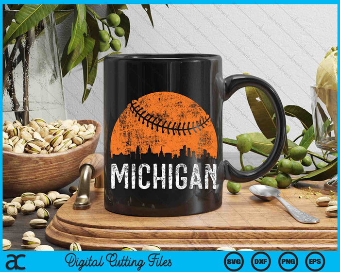 Michigan Skyline Michigan Baseball SVG PNG Digital Cutting Files Michigan Skyline Michigan Baseball SVG PNG Digital Cutting Files