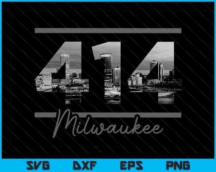 Milwaukee 414 Area Code Skyline Wisconsin Vintage SVG PNG Cutting Printable Files Milwaukee 414 Area Code Skyline Wisconsin Vintage SVG PNG Cutting Printable Files