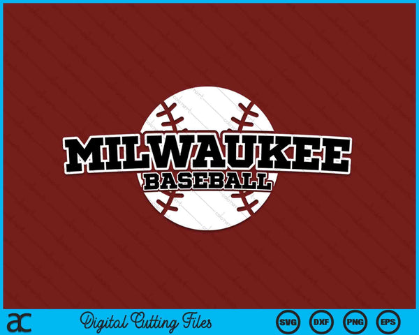 Milwaukee Baseball Block Font SVG PNG Digital Cutting Files