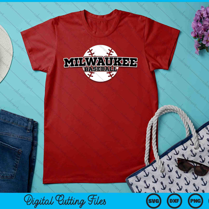 Milwaukee honkbal blok lettertype SVG PNG digitale snijbestanden Milwaukee honkbal blok lettertype SVG PNG digitale snijbestanden