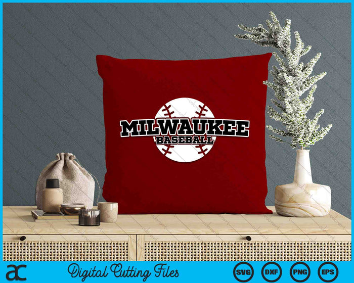 Milwaukee honkbal blok lettertype SVG PNG digitale snijbestanden Milwaukee honkbal blok lettertype SVG PNG digitale snijbestanden