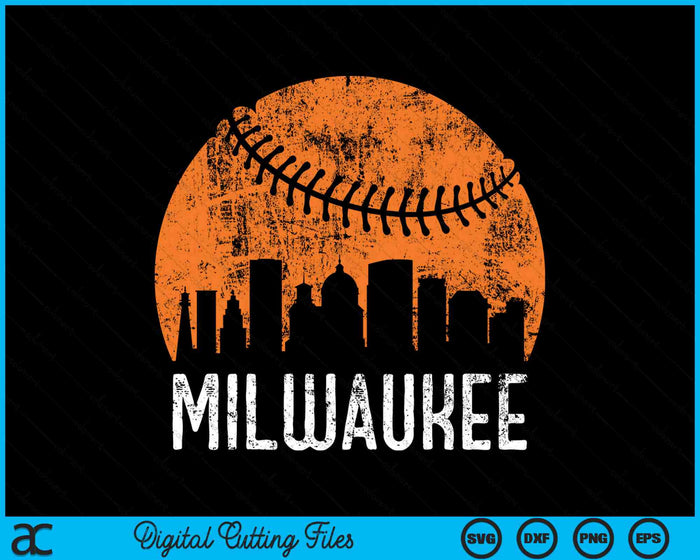 Milwaukee Skyline Milwaukee Baseball SVG PNG Printable Cutting Files Milwaukee Skyline Milwaukee Baseball SVG PNG Printable Cutting Files