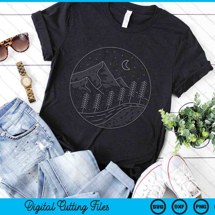 Minimal Forest Nature Outdoor Camping Hiking SVG PNG Digital Cutting Files Minimal Forest Nature Outdoor Camping Hiking SVG PNG Digital Cutting Files