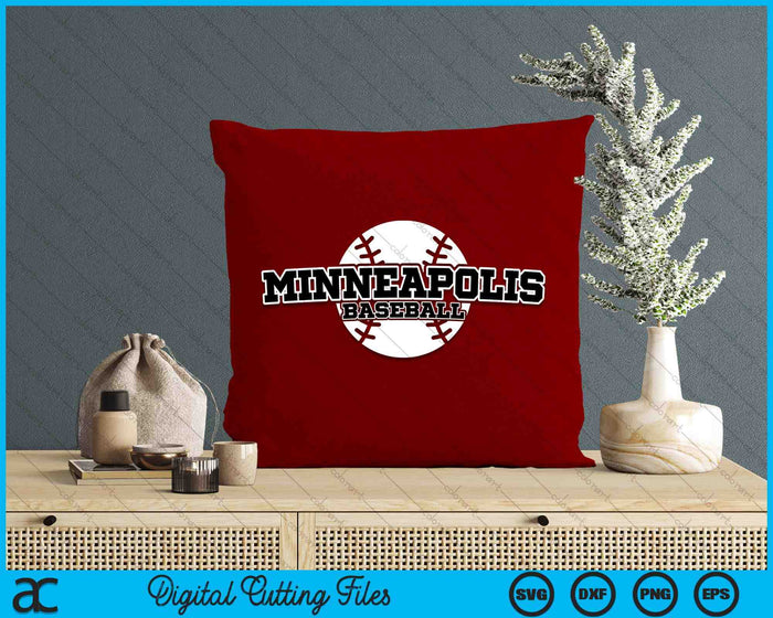 Minneapolis honkbal blok lettertype SVG PNG digitale snijbestanden Minneapolis honkbal blok lettertype SVG PNG digitale snijbestanden