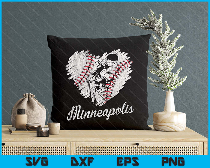Minneapolis Baseball Heart Distressed Vintage Baseball Fans SVG PNG Digital Printable Files Minneapolis Baseball Heart Distressed Vintage Baseball Fans SVG PNG Digital Printable Files