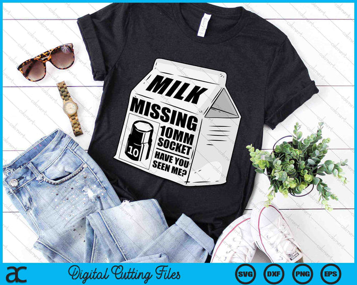 Missing 10mm Socket Milk Carton Funny Car Mechanic SVG PNG Digital Cutting Files Missing 10mm Socket Milk Carton Funny Car Mechanic SVG PNG Digital Cutting Files