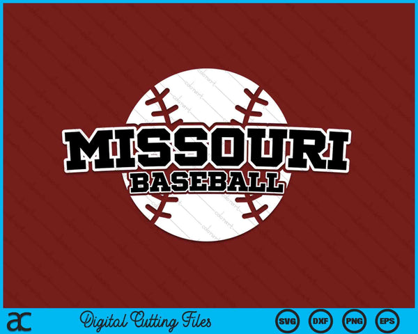 Missouri Baseball Block Font SVG PNG Digital Cutting Files
