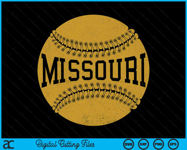 Missouri Baseball Fan SVG PNG Digital Cutting Files
