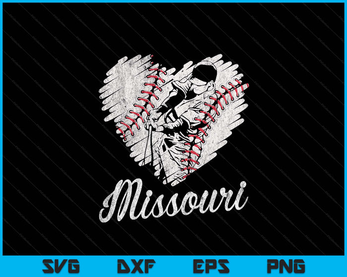 Missouri Baseball Heart Distressed Vintage Baseball Fans SVG PNG Digital Printable Files Missouri Baseball Heart Distressed Vintage Baseball Fans SVG PNG Digital Printable Files