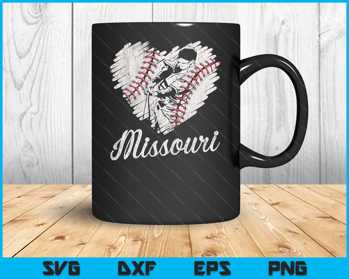 Missouri Baseball Heart Distressed Vintage Baseball Fans SVG PNG Digital Printable Files Missouri Baseball Heart Distressed Vintage Baseball Fans SVG PNG Digital Printable Files